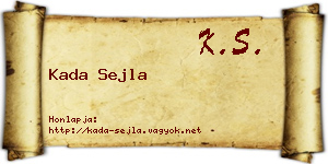 Kada Sejla névjegykártya